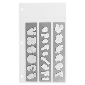 Zip'eCut Storage Sheet - Alphabet Dies 1" Strips