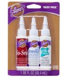 Aleene's Tacky Fabric Glue Pack Set - Jewel It, OK to Wash It, No-Sew, 3 Piece