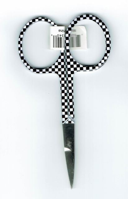 Allary Patterned Handle Embroidery Scissors 4" - Checkered