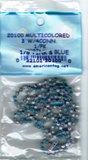 American Tag Metallic Beaded Chain Pink & Blue - 1/8" Nickel