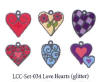 American Traditional Lil' Charms - Enameled Love Hearts Glitter