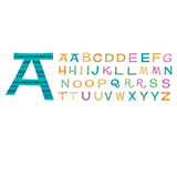 American Traditional Chipboard Alphabet - Refresh Glitter