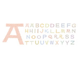 American Traditional Chipboard Alphabet - Relax Glitter