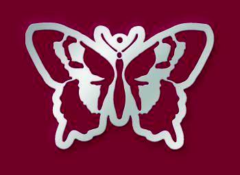 American Traditional Stainless Stencil - Butterfly Ornament