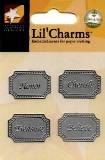 American Traditional Word Charms - Treasured