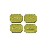 American Traditional Charms - Treasured Words Gold