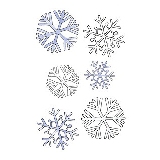 American Traditional Mini Rub-Ons - Winter Snowflakes