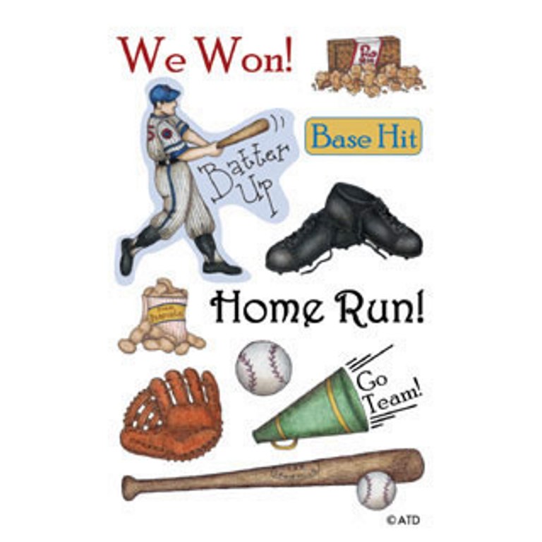 American Traditional - Sports - Mini Rub-ons - Baseball
