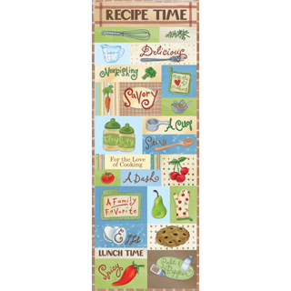 American Traditional  - Recipe Time - Embossed Sticker
