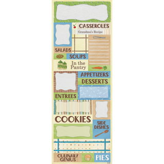 American Traditional  - Recipe Time - Embossed Label Sticker