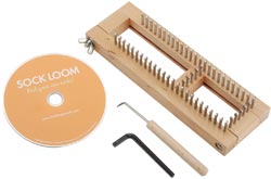 9"x3" Sock Loom Knitting Board W/Dvd