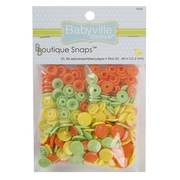 Babyville Snaps - Yellow, Orange, Green