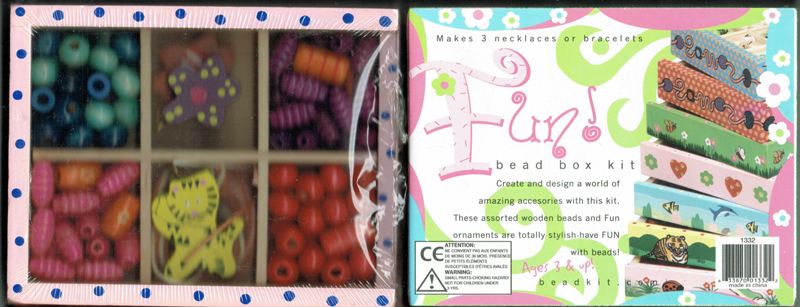 Bead Bazaar Hand Crafted Wood Box Bead Kit Small - Fun