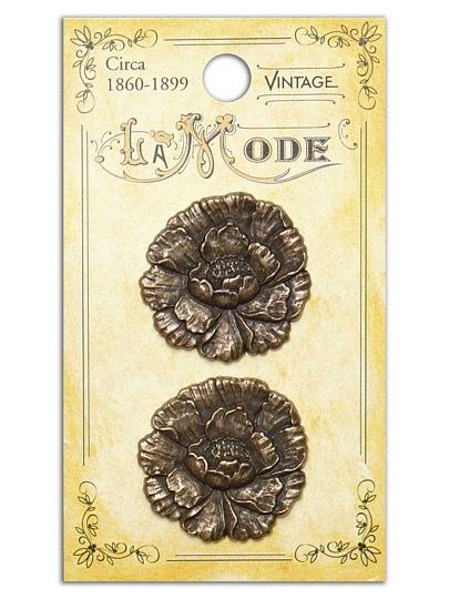 Blumenthal Vintage LaMode Buttons - Flower