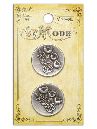 Blumenthal Vintage LaMode Buttons - Triple Flower