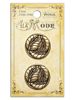 Blumenthal Vintage LaMode Buttons - Leaf Antique Gold