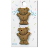 Blumenthal Sweet Treats Buttons - Bears 1 2/4" 2 per card