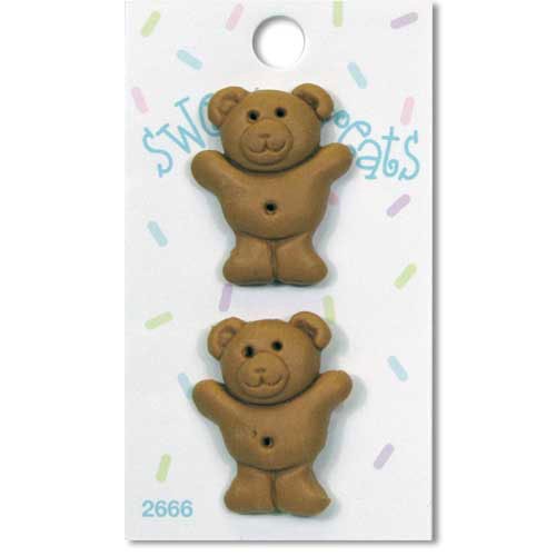 Blumenthal Sweet Treats Buttons - Bears 1 2/4" 2 per card