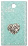 Blumenthal Bliss Buttons - Crystal Heart 7/8"