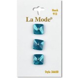 Blumenthal Spectrum Buttons - La Mode Aqua Buttons, 9/16 in (13mm) - 3 Pieces