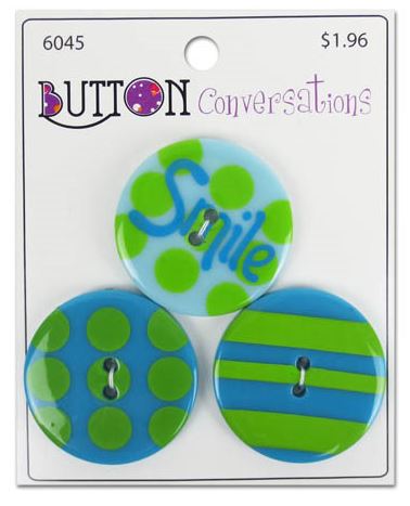 Blumenthal Conversations Buttons - Smile 1 3//8"