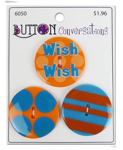 Blumenthal Conversations Buttons - Wish 1 3//8"