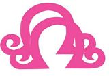 Blumenthal Handbag Purse Handle - Arched Wood with Curl - Hot Pink