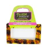 Blumenthal Handbag Purse Handle - 5" x 3" Square Translucent Amber Spotted Frame (2)