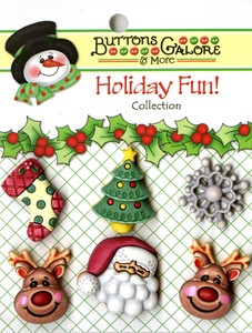 Buttons Galore Holiday Fun - Reindeer Games Buttons