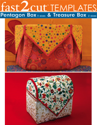 C&T Fast2Cut Templates - Fabric Boxes Pentagon Box & Treasure Box