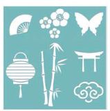 Existencils - 12x12 Break Apart Stencil Kit Sheet - Cherry Blossom