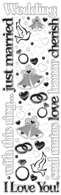 Cloud 9 Rain Dots Adhesive Accents - Wedding Words and Shapes