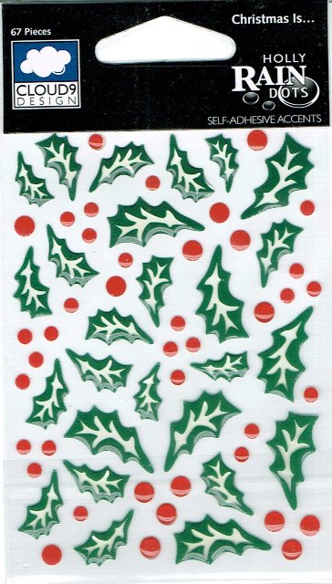 Cloud 9 Rain Dots - Christmas - Holly Berry