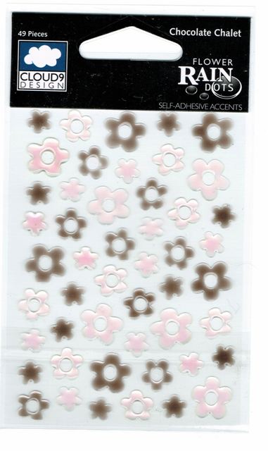 Cloud 9 Rain Dots - Flowers - Multi Chocolate Chalet