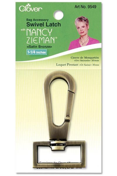 Clover Bag Accessory - Swivel Latch 1 1/4" Satin Bronze with Nancy Zieman