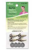 Clover Bag Accessory - Bag Feet 9/15" Glossy Nickel with Nancy Zieman