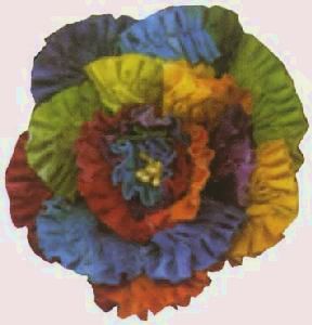 Clover Chenille Rainbow Flower Brooch Kit