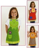 Cotton Ginnys Pattern - Jungle Friends Child's Apron Frog, Monkey & Lion