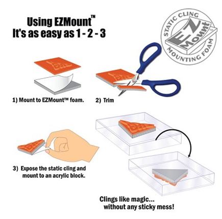 EZ Mount Static Cling Mounting Cushion (1/8") 8 1/2x11 - 10 Pack