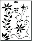 Crafter's Workshop 8 1/2x11 Template - Floral Vines