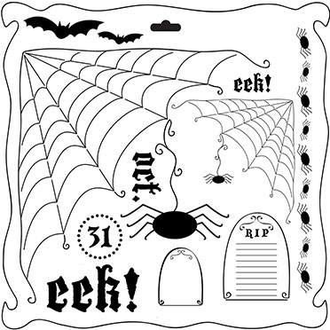 Crafter's Workshop 6x6 Template - Mini Eeek! Halloween