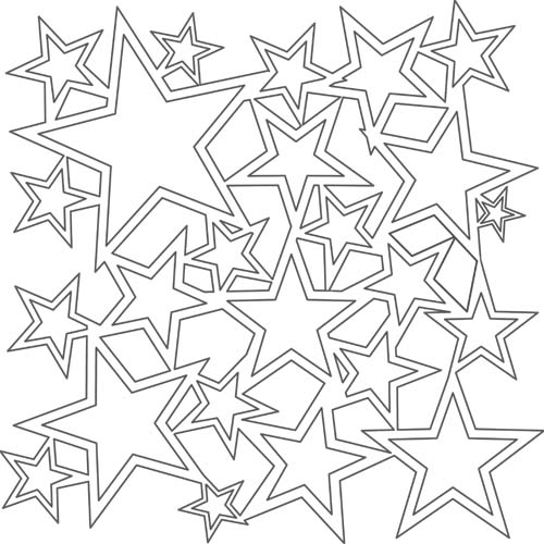 Crafter's Workshop 12x12 Template - Star Shower