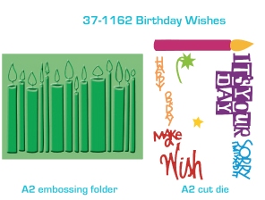 Cuttlebug A2 Combo Die - Birthday Wishes