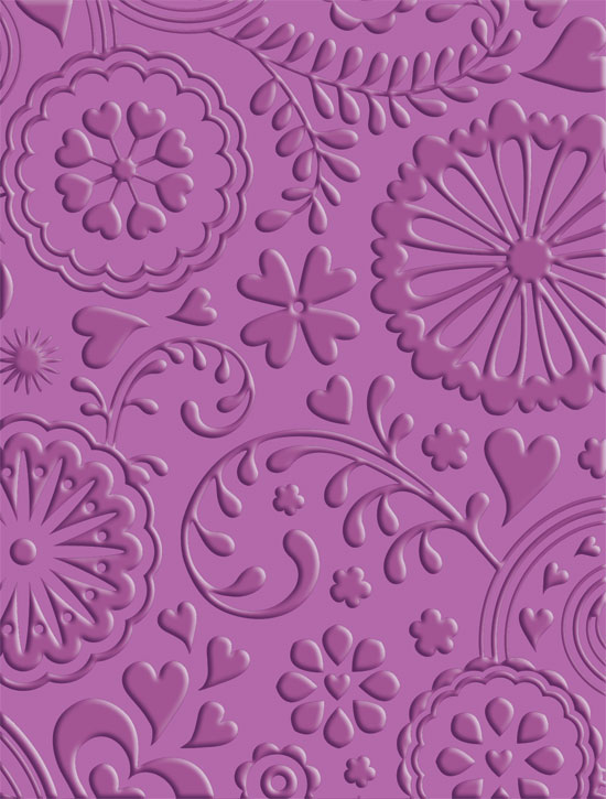 Cuttlebug Emboss A2 Floral Fantasy