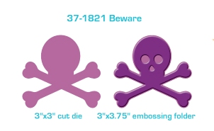 Cuttlebug 3x3 Combo Die - Beware