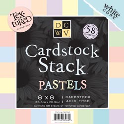 DCWV/Textured Pastels Cardstock Stack 8"X8" 58 Sheets/Pad