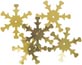 Darice 1" Sequins Snowflake Gold 30 pc/pkg