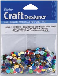 Darice Cup Sequins, 5mm Multi 800/pkg