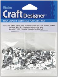 Darice Cup Sequins, 5mm Silver 800/pkg