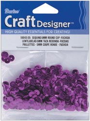 Darice Cup Sequins, 5mm Fuchsia 800/pkg